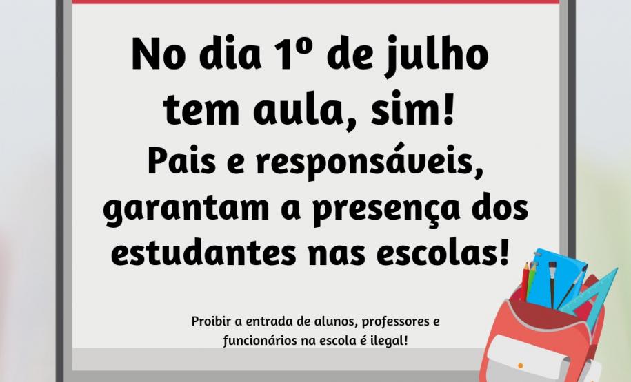 Aula em Julho